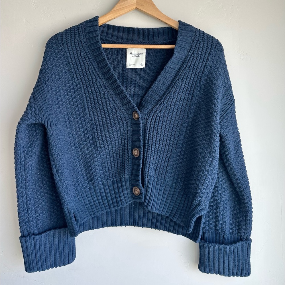Abercrombie & Fitch Navy Blue Cardigan Sweater